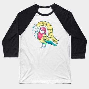 Eastern Rosella Parrot Screaming as Tattoo Flash Baseball T-Shirt